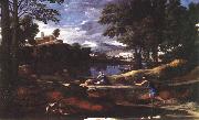 Nicolas Poussin Landscape with a Man Killed by a Snake oil painting
